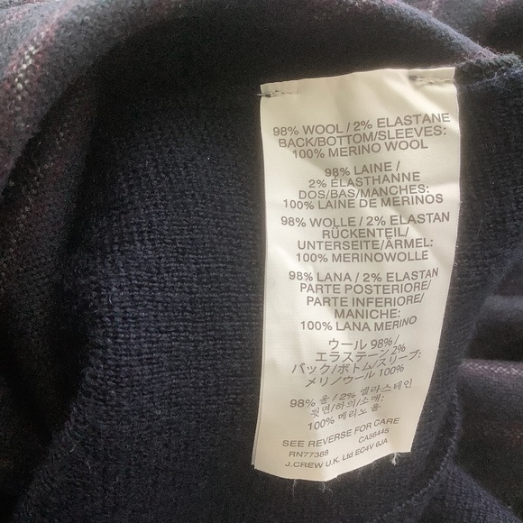 J. Crew Asymmetrical Zip Stripe Navy Sweater XS - Picture 11 of 16